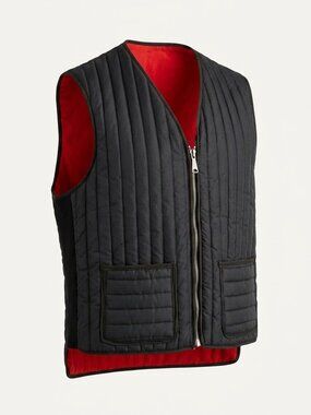 Vintage 70's Reversible Quilted Hunting Vest Puffer - Made In Canada